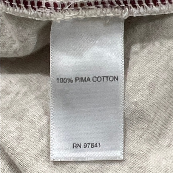 J. Jill Perfect Pima Top XL Beige Red Striped Solid Casual Neutral Soft Capsule - Picture 10 of 10